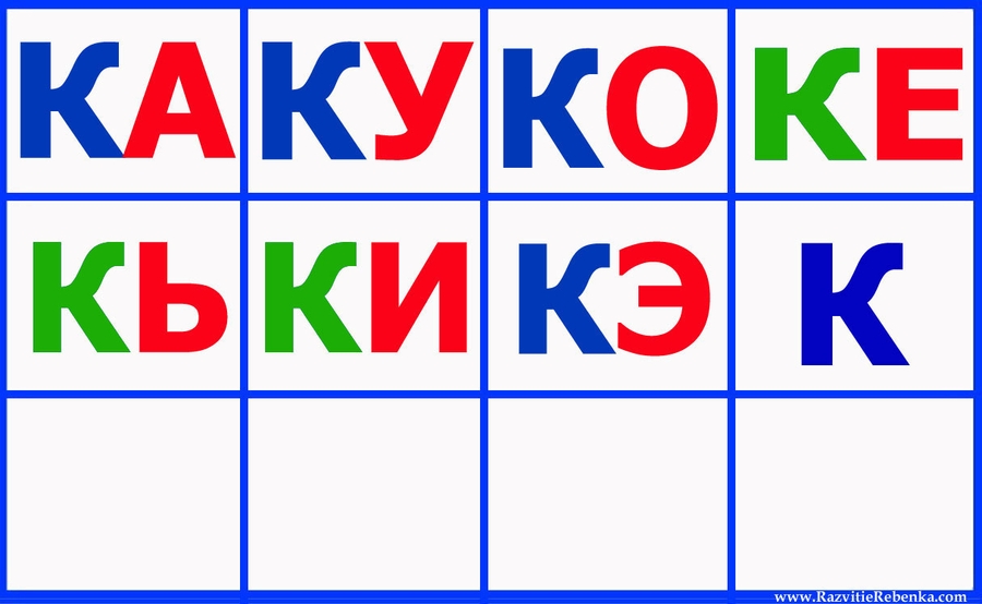 слоговые схемы слов